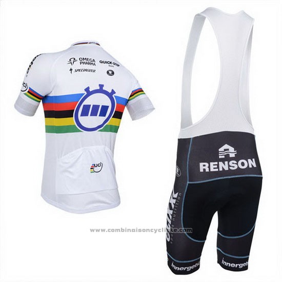 2013 Maillot Cyclisme UCI Monde Champion Lider Quick Step Manches Courtes et Cuissard